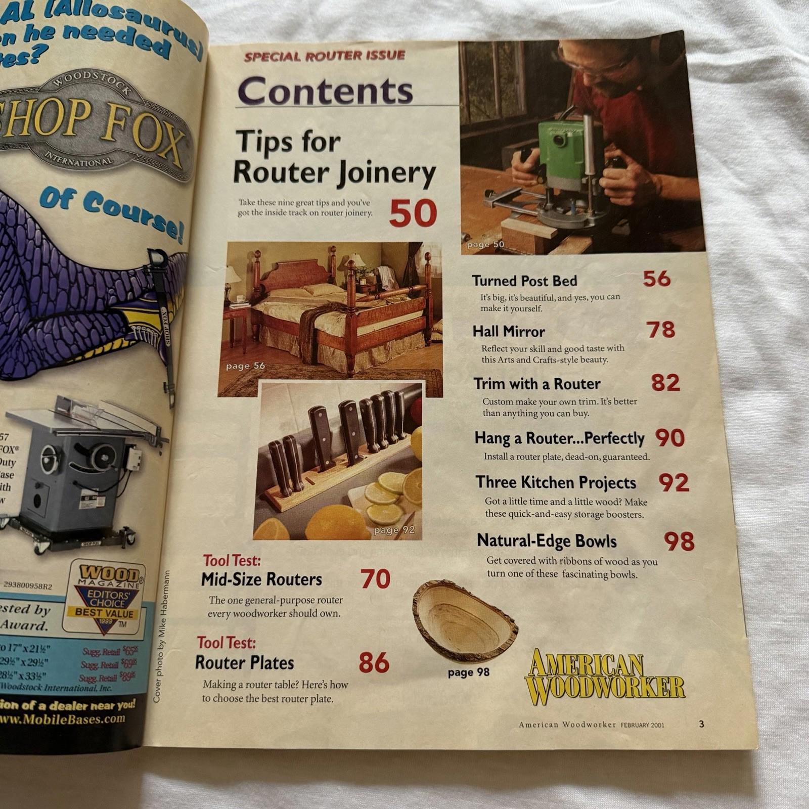 Vintage American Woodworker Magazine – Issue #85, Feb 2001