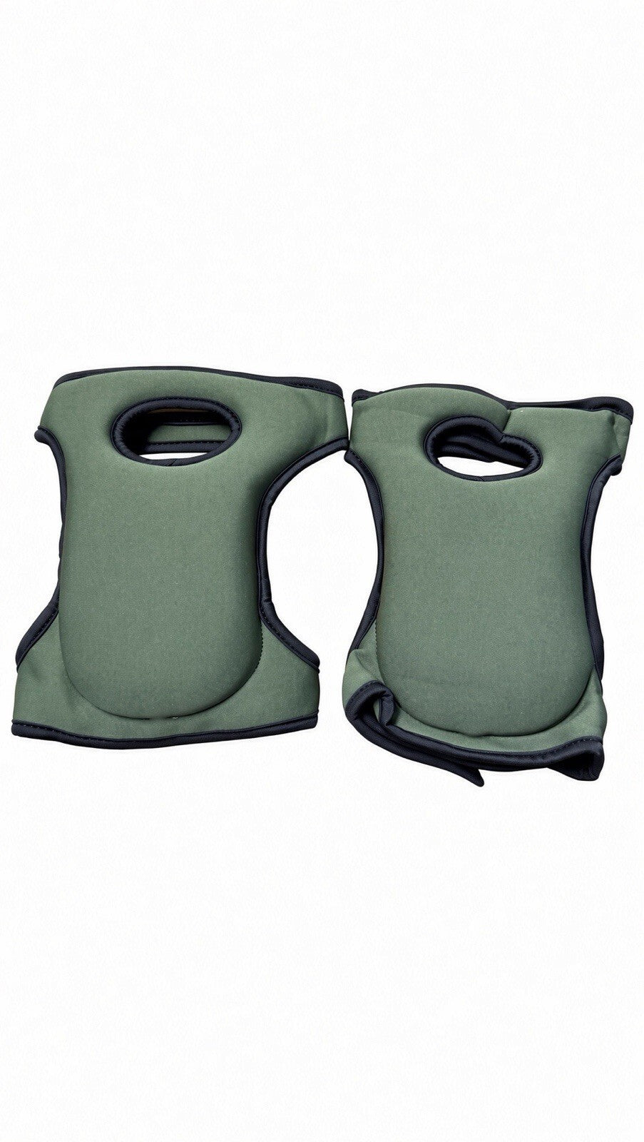 2 Pack Green Neoprene Knee Pads Garden Work Kneeling Pads Adjustable Pair
