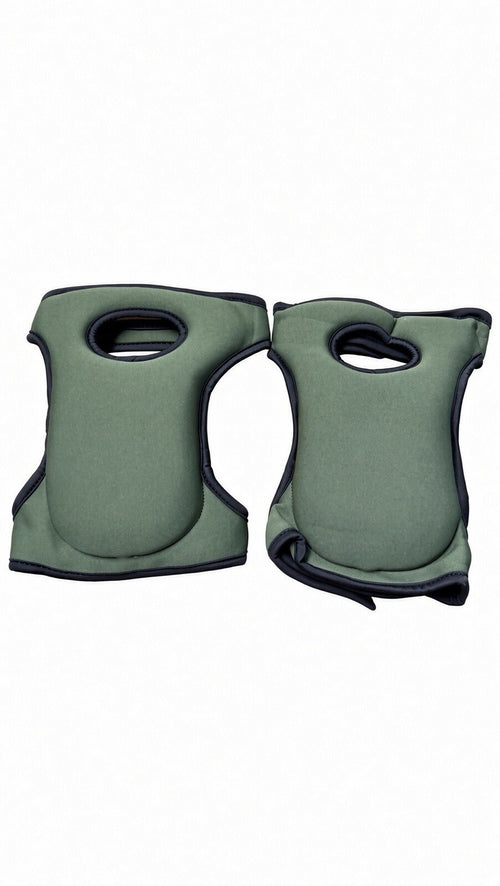 2 Pack Green Neoprene Knee Pads Garden Work Kneeling Pads Adjustable Pair