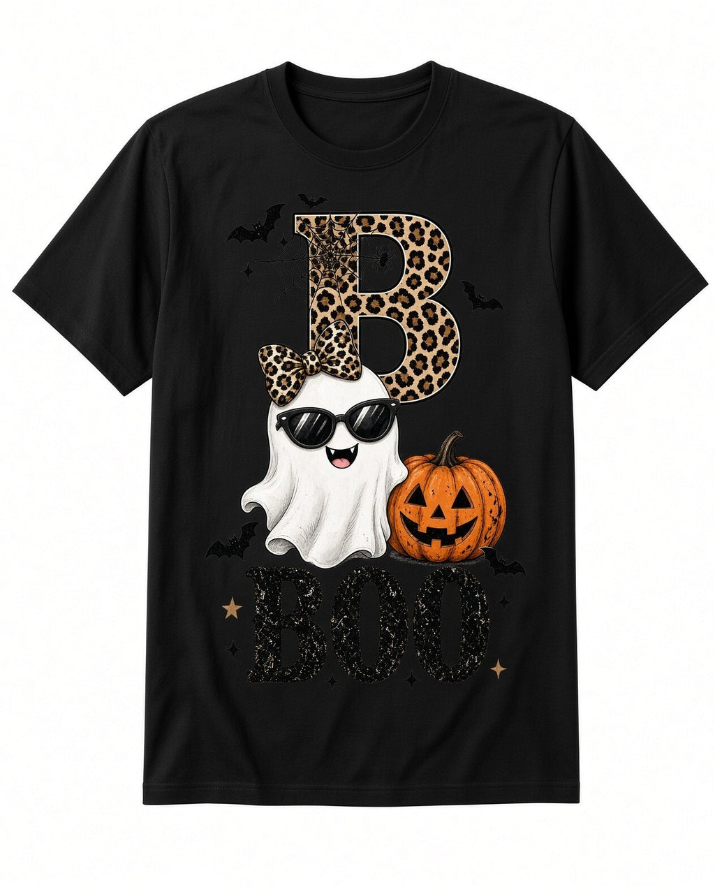 4pcs 10in BOO Ghost Leopard Pumpkin Halloween DTF Transfer