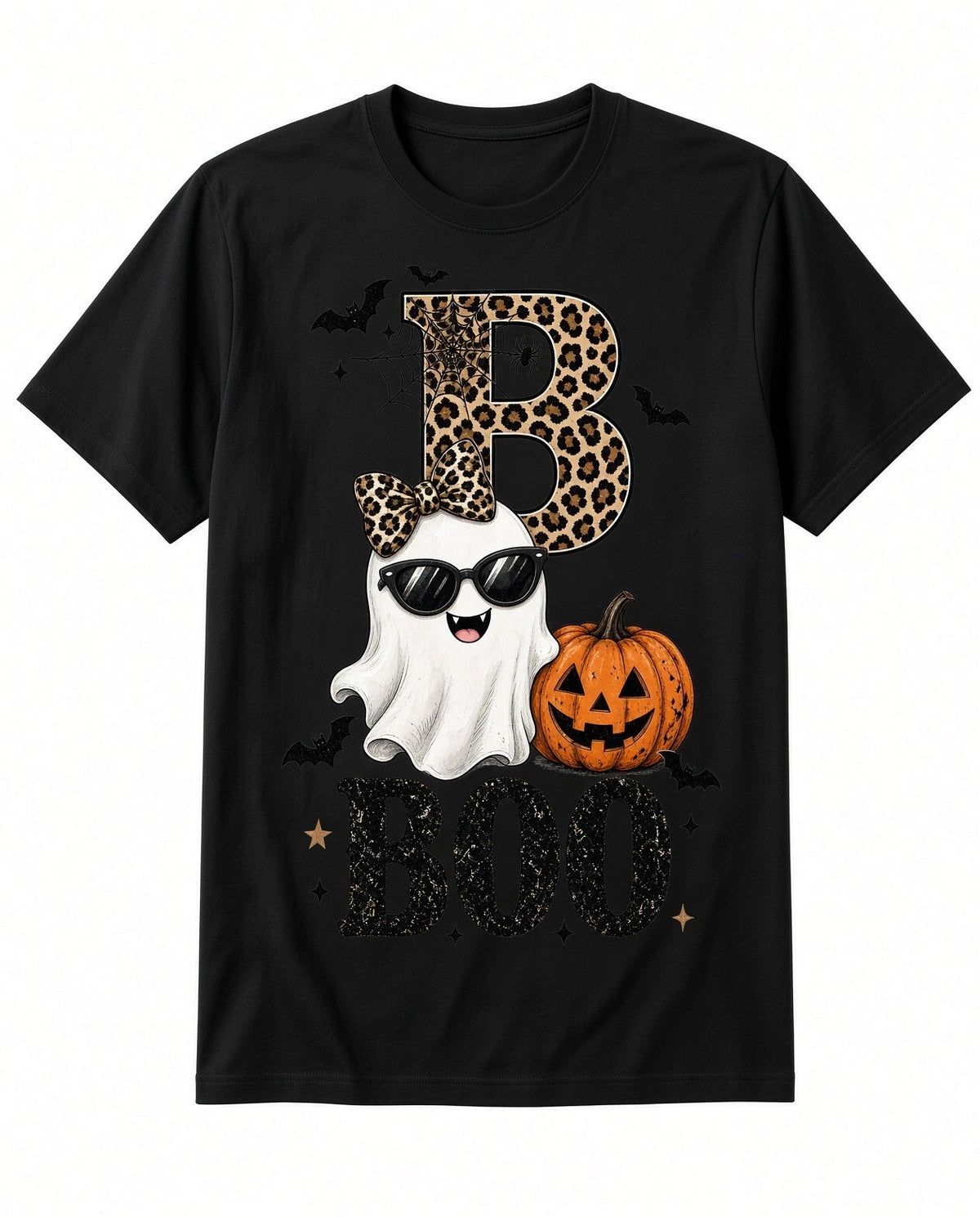 4pcs 10in BOO Ghost Leopard Pumpkin Halloween DTF Transfer