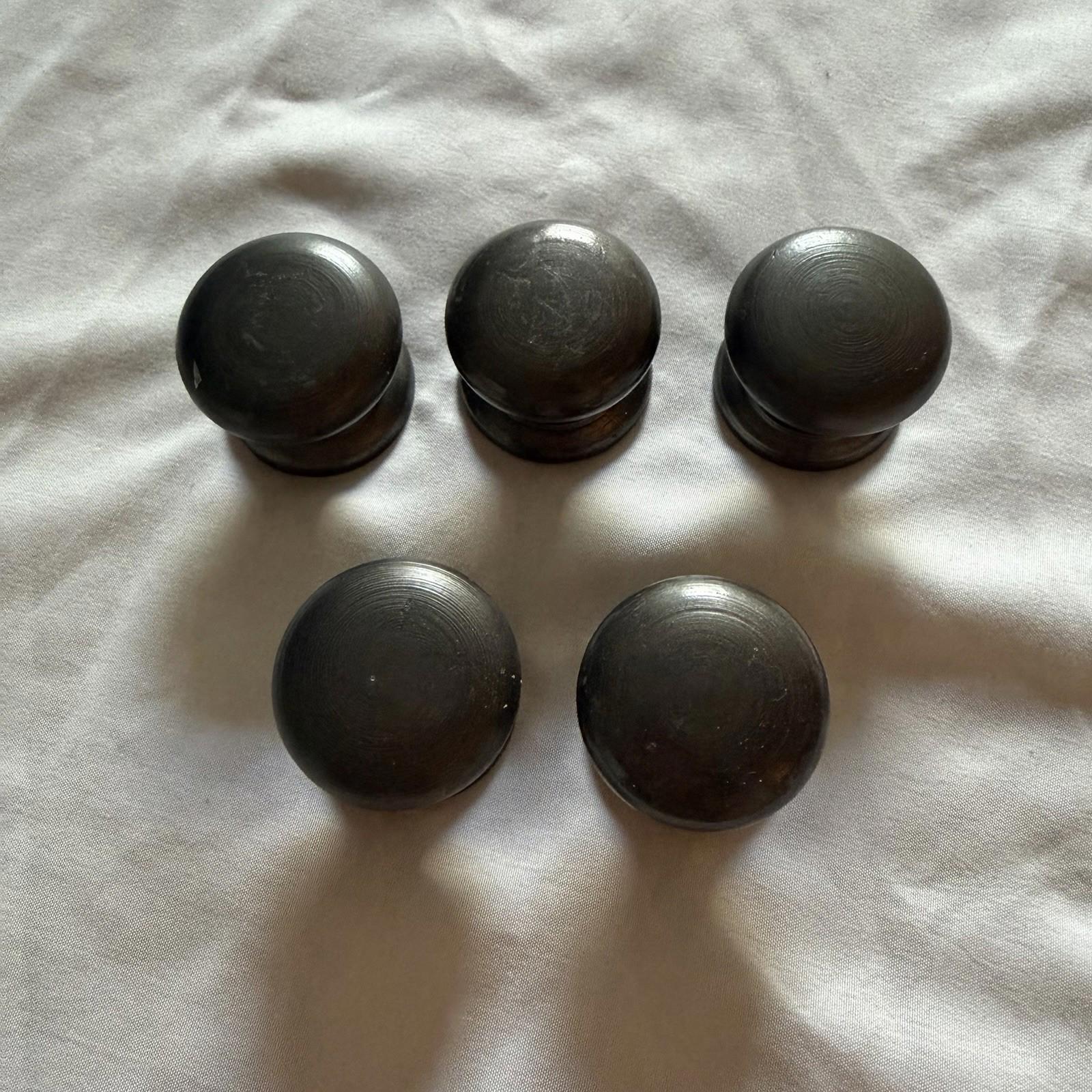 RH Mushroom Cabinet Knobs Set of 5 - Oil Rubbed Bronze, New, India