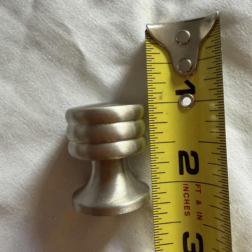 RH Round Cabinet Knob - Brushed Nickel, New w/ Screw, India