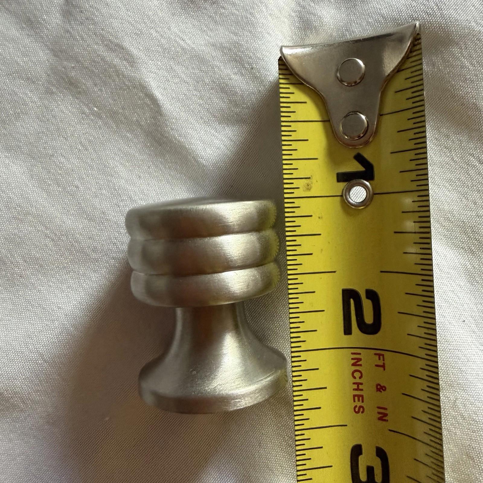 RH Round Cabinet Knob - Brushed Nickel, New w/ Screw, India