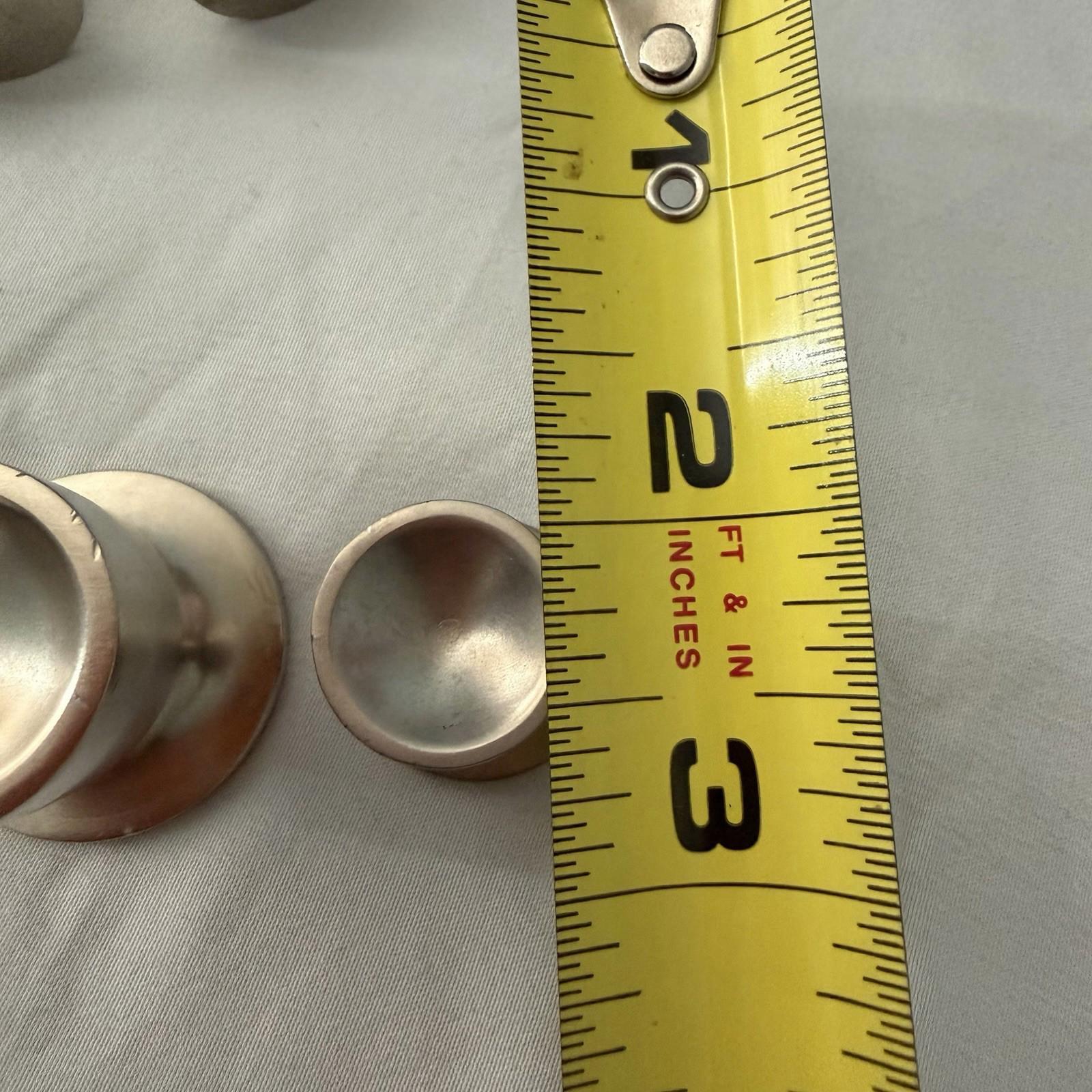 Set of 6 Restoration Hardware Stainless Mushroom Cabinet Knobs Made India