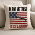 4pk 10" In God We Trust Flag Rifle The Rest Is Just Backup DTF Transfer