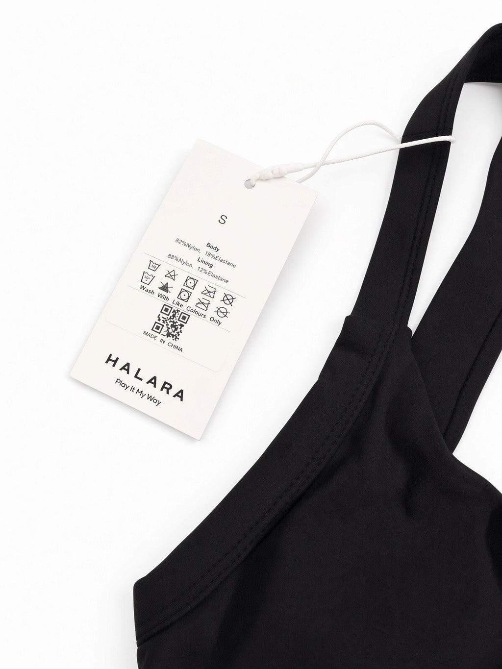 HALARA Women’s Black Halter Athletic Dress Built In Bra Backless Size S NWT