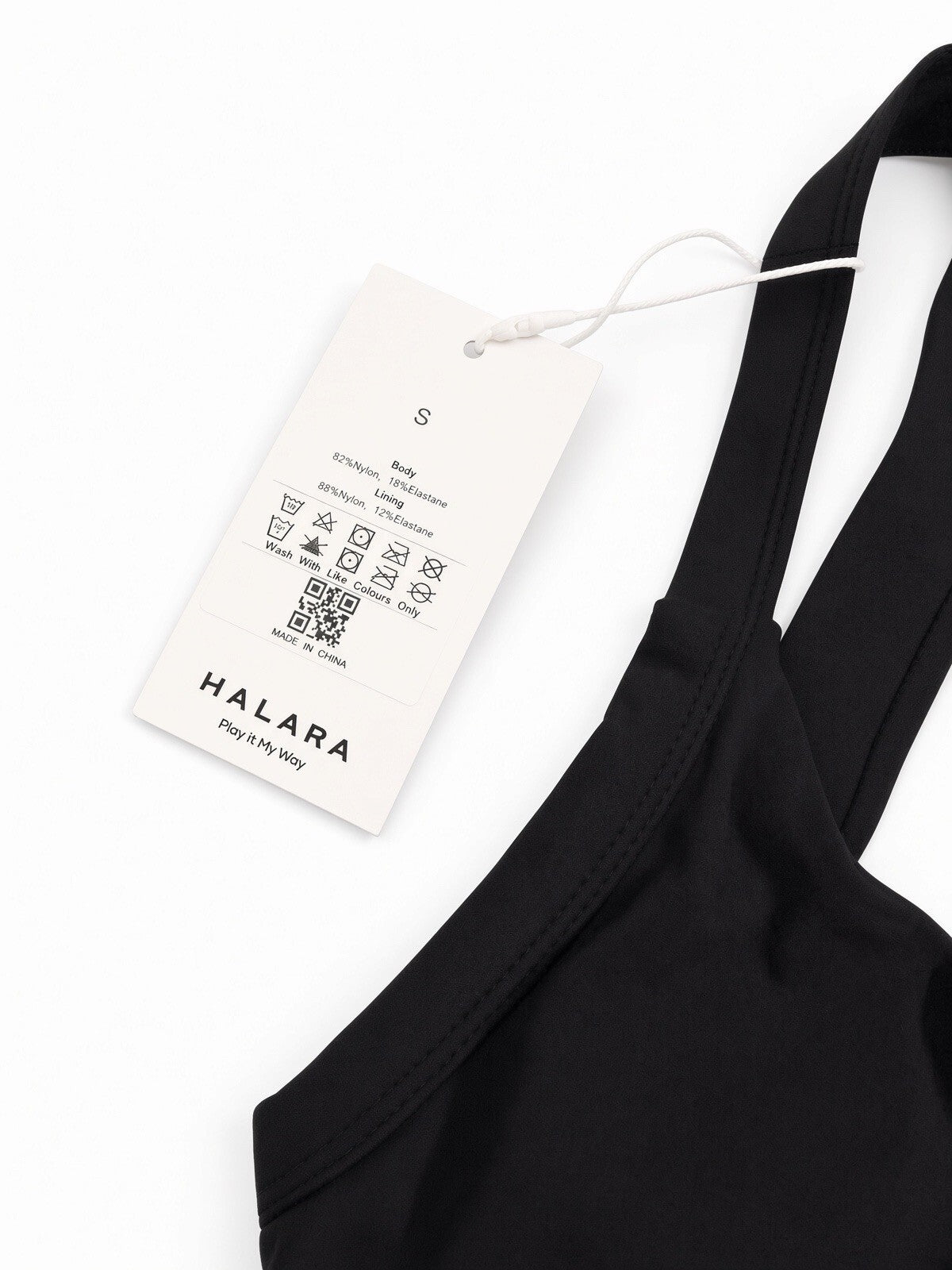 HALARA Women’s Black Halter Athletic Dress Built In Bra Backless Size S NWT