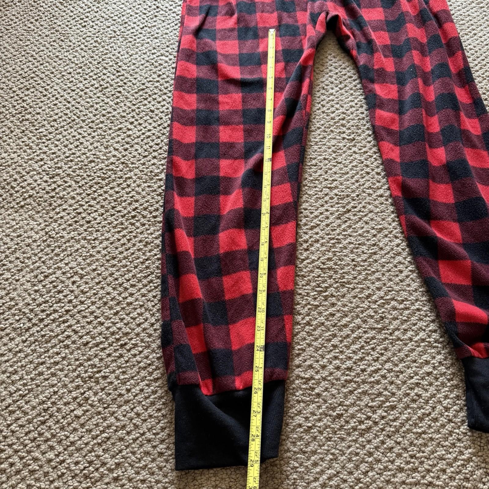 Tipsy Elves Jumpsuit Adult L Red Buffalo Plaid One Piece Pajama Lounge Holiday