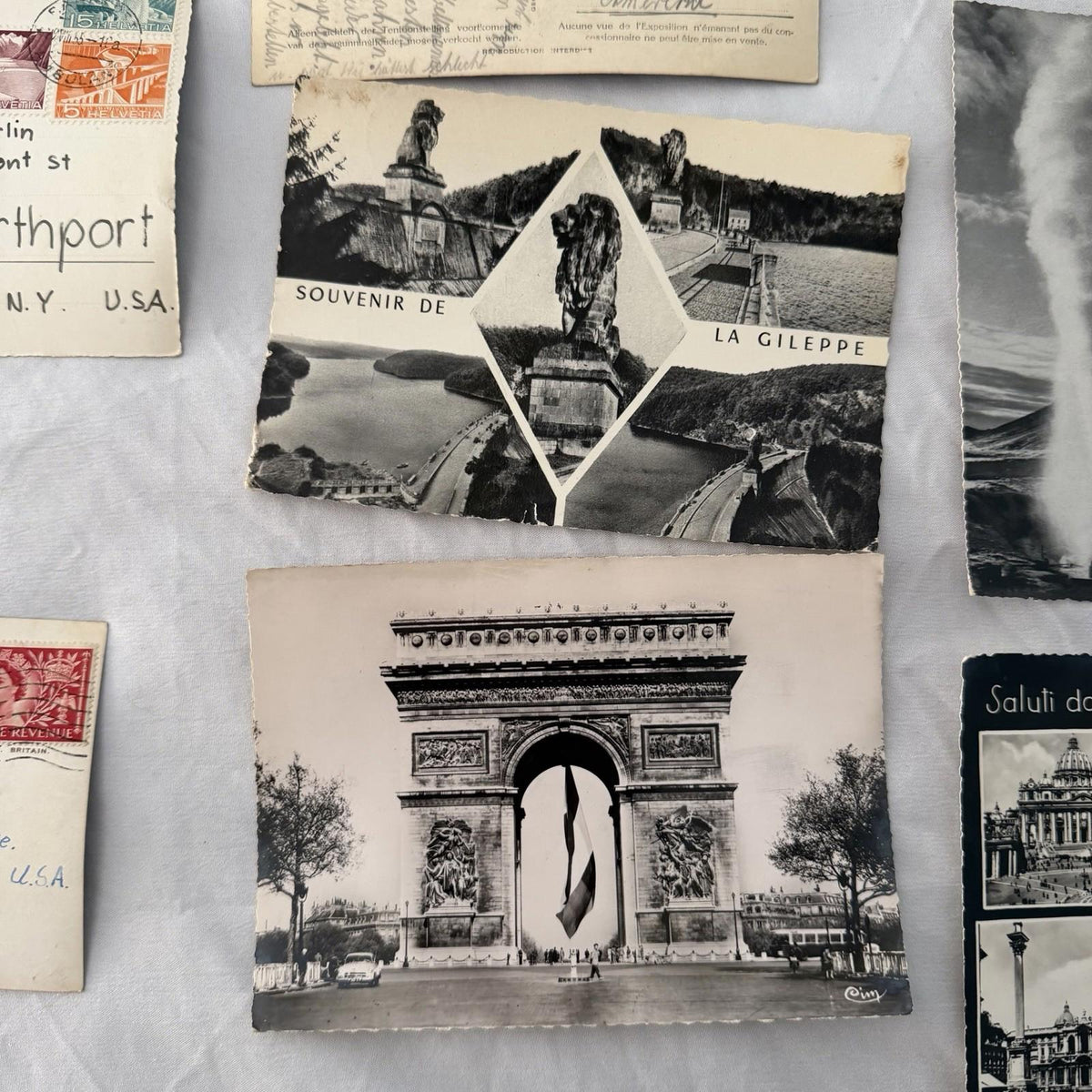Vintage Postcards Lot 20 - Notre Dame Paris, Arc de Triomphe, Europe Travel