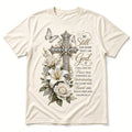 4Pcs 10" Be Still and Know I Am God Cross DTF Transfer Heat Press