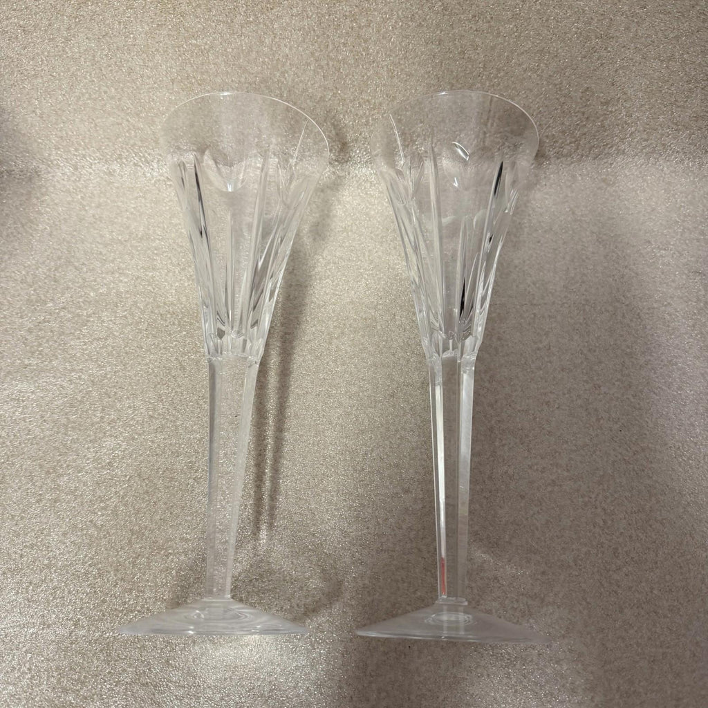 Waterford Millennium “Love” - Toasting Fluted Champagne Glasses 9 1/4”, Set of 2