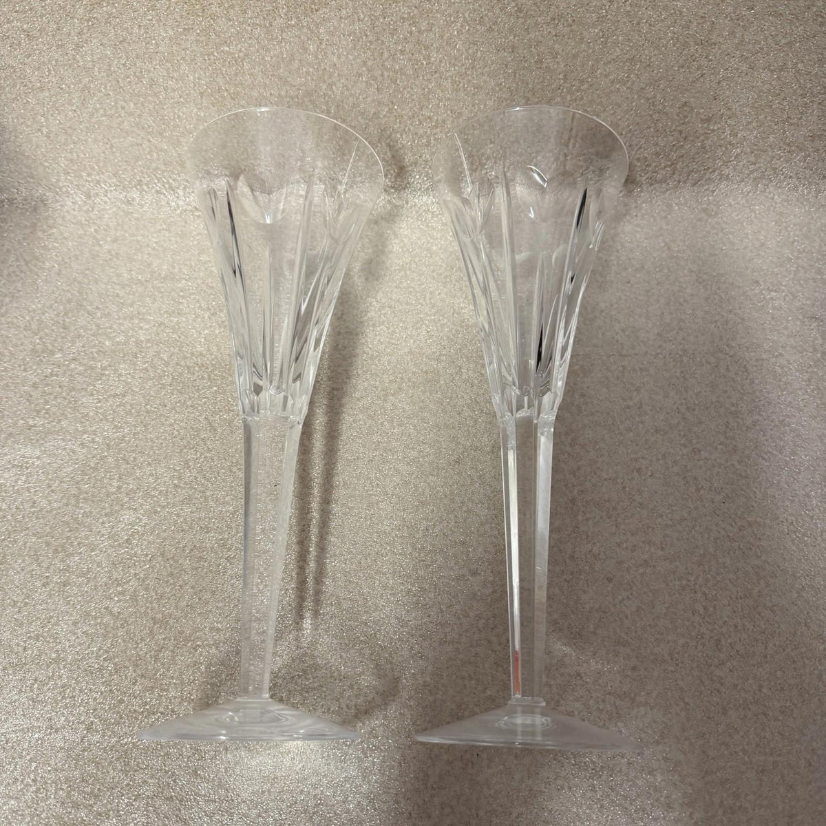 Waterford Millennium “Love” - Toasting Fluted Champagne Glasses 9 1/4”, Set of 2