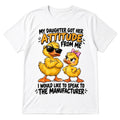 My Daughter Got Her Attitude From Me DTF Transfer 10" Pk4 Duck Heat Press