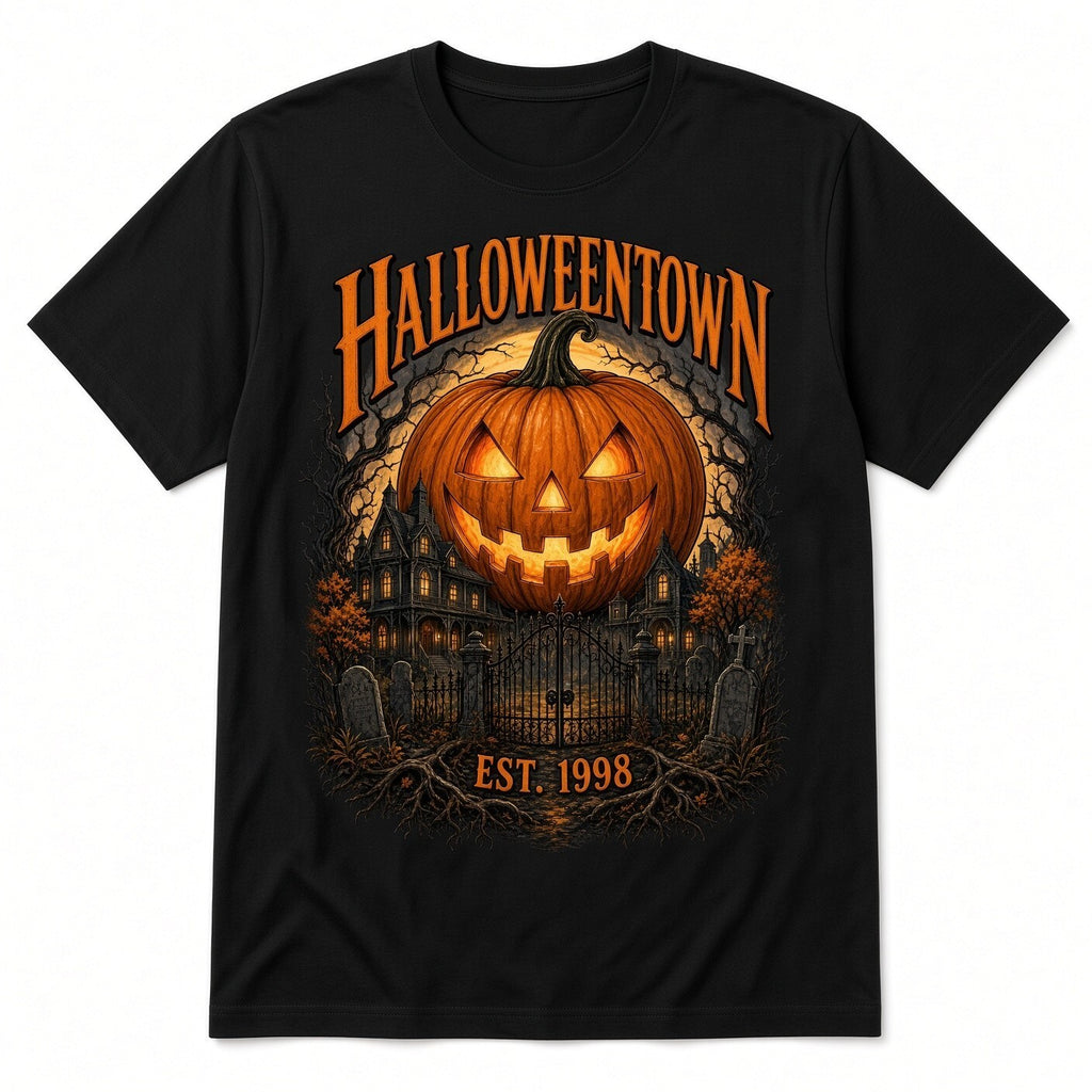 Halloweentown EST 1998 DTF Transfer 10" Pk4 Pumpkin Town Heat Press