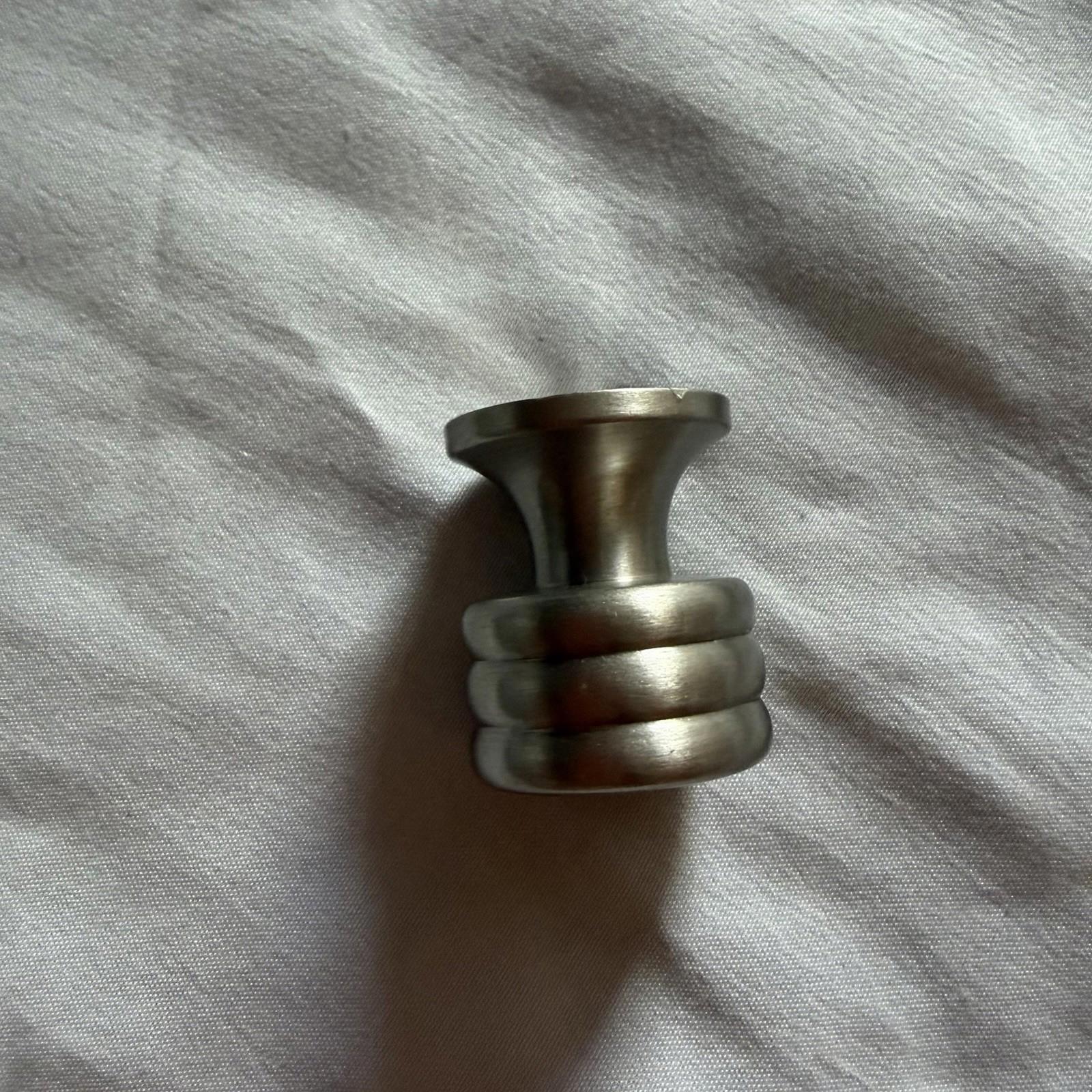 RH Round Cabinet Knob - Brushed Nickel, New w/ Screw, India