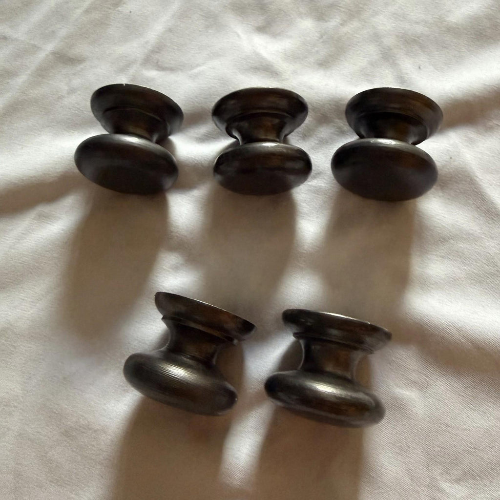 RH Mushroom Cabinet Knobs Set of 5 - Oil Rubbed Bronze, New, India