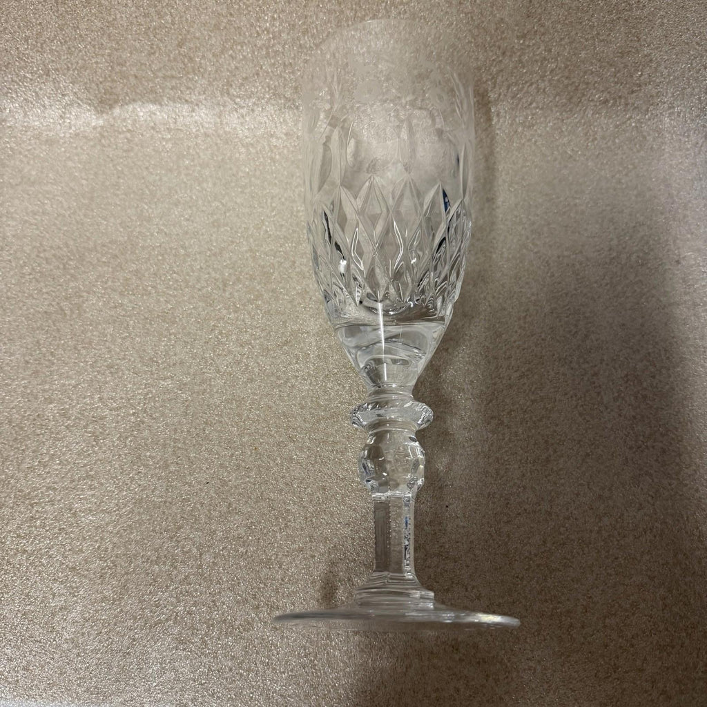 Set of 12 Rogaska Gallia Crystal Iced Tea Glasses - Floral Cut 9 5/8”