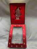 Wallace Crystal Santa Ornament 24% Lead Crystal - EUC in Red Gift Box, 2”