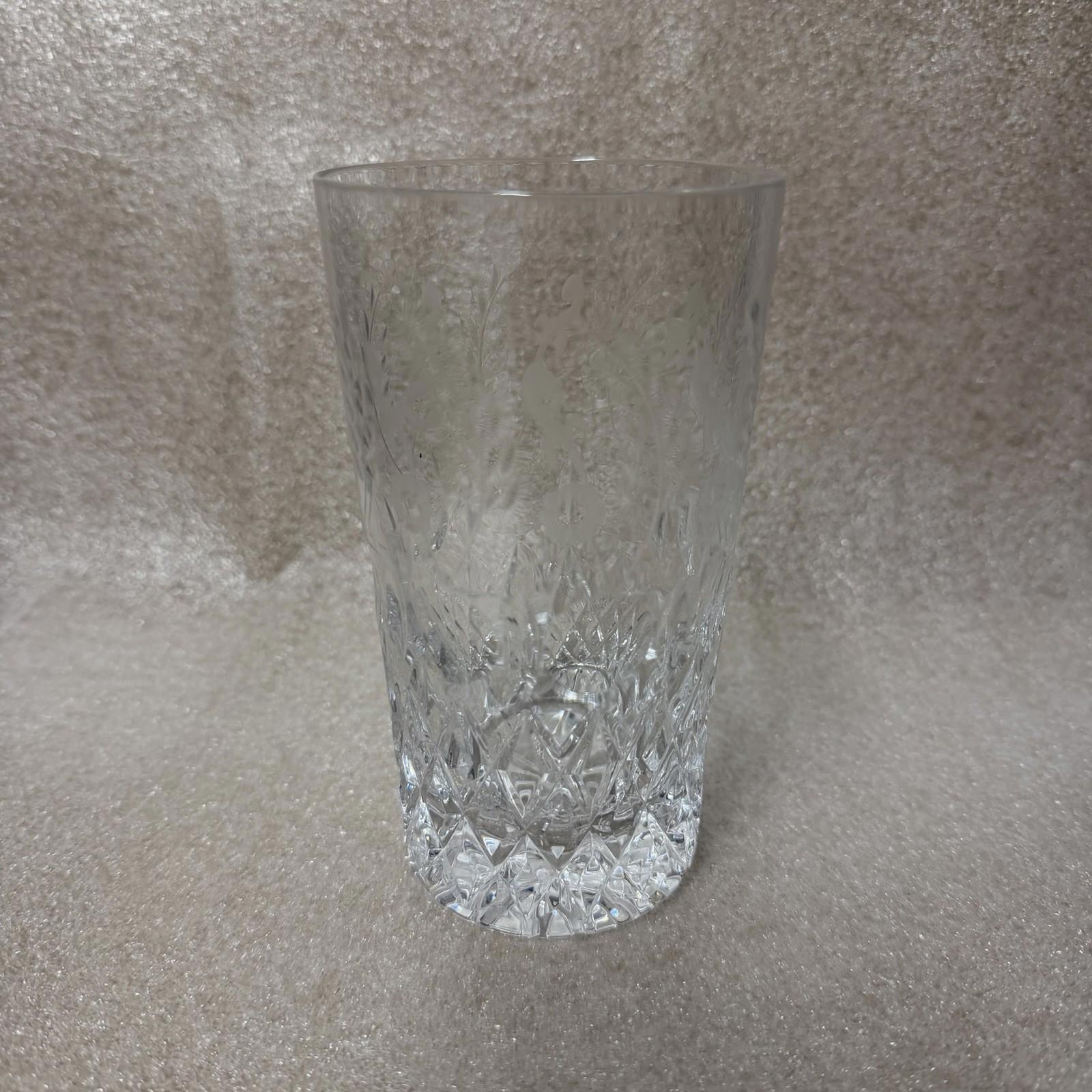 Vintage Rogaska Crystal Gallia Highball Glasses 5 3/8” Crystal Set of 2