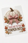 PK4 Take Me to the Pumpkin Patch DTF Transfer 10in Fall Bow Heat Press Film