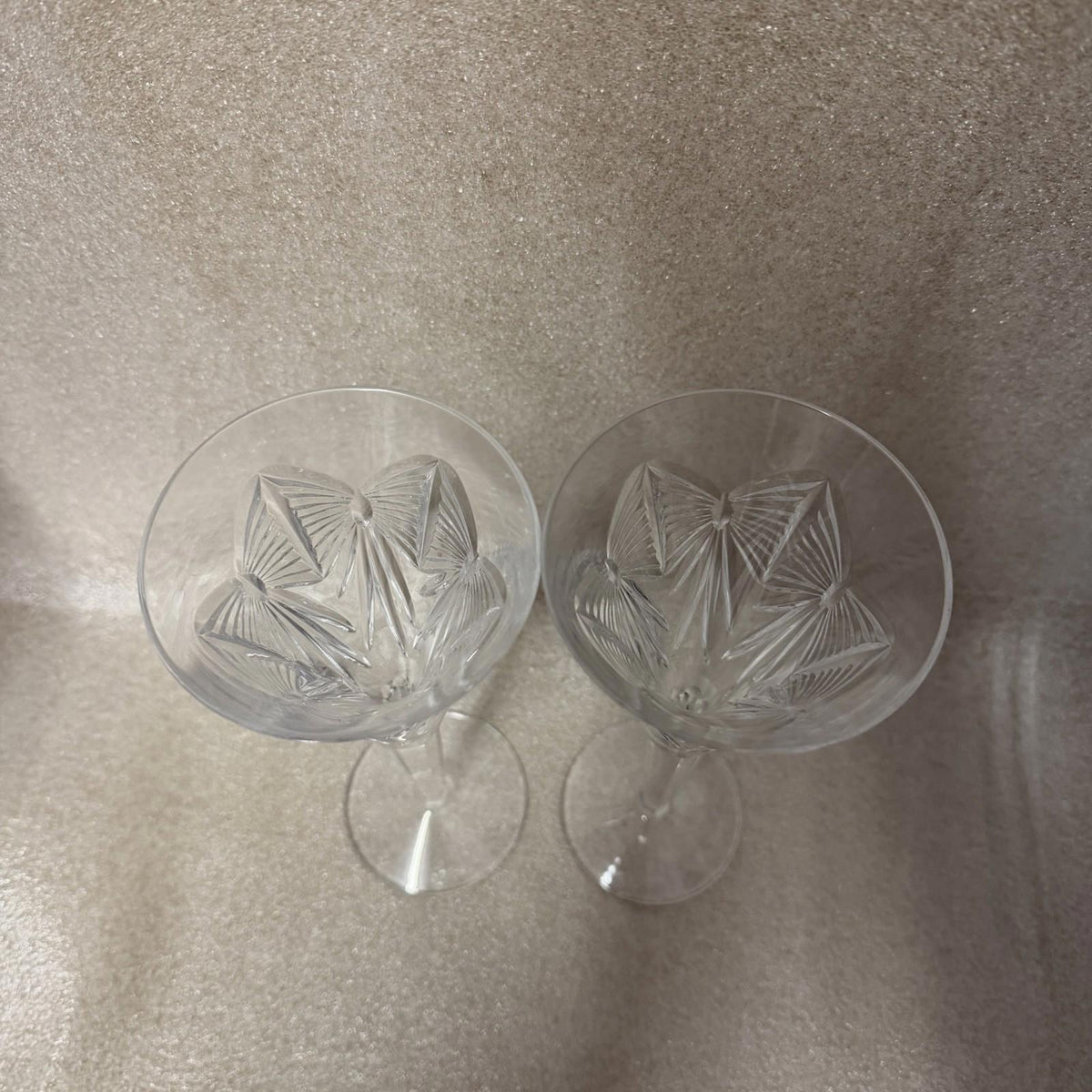 Pair of Waterford Crystal Millennium “Happiness” Champagne Toasting Flute 9 1/4”