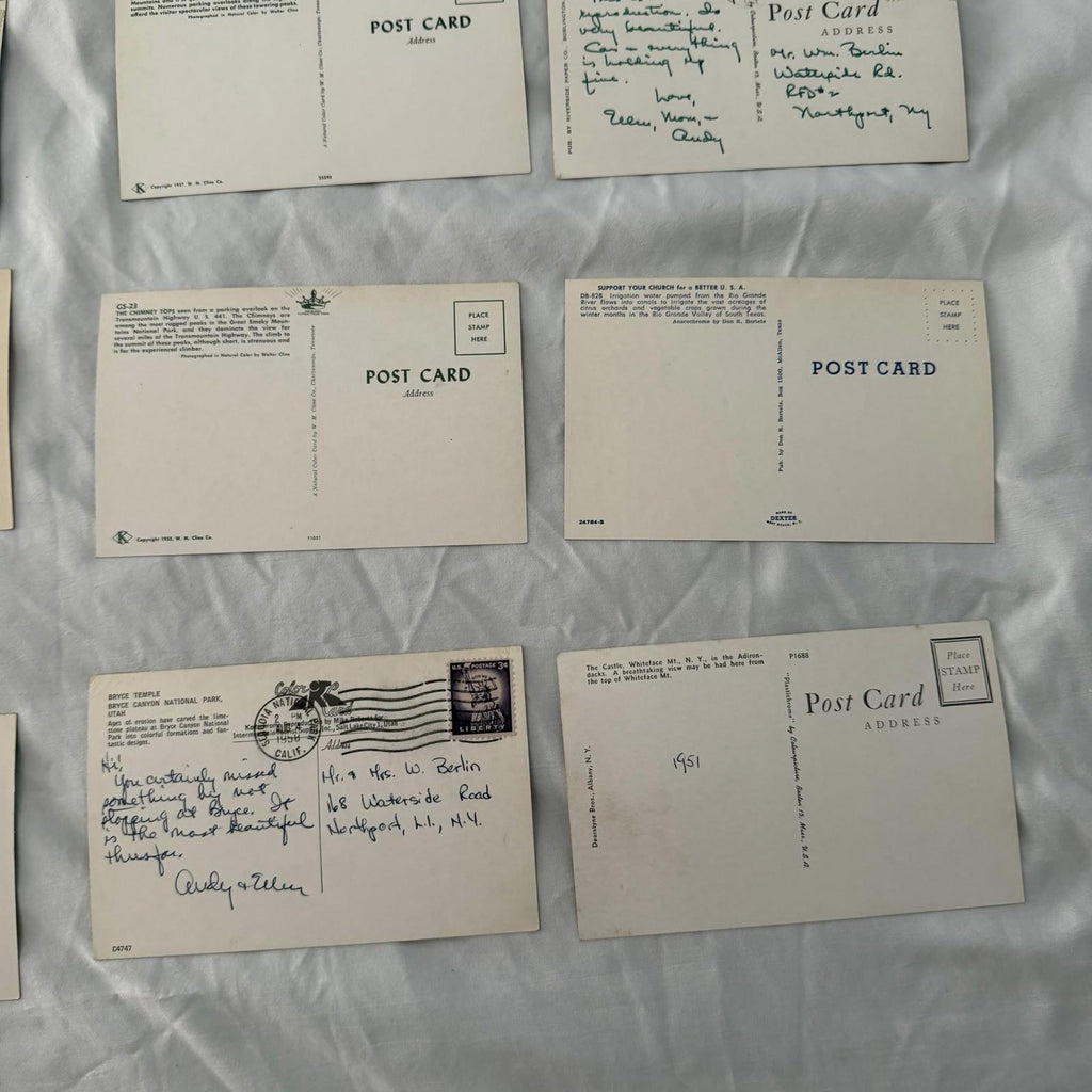 Vintage Scenic Postcards Lot - National Parks, Mountains, Lakes, Covered Bridges
