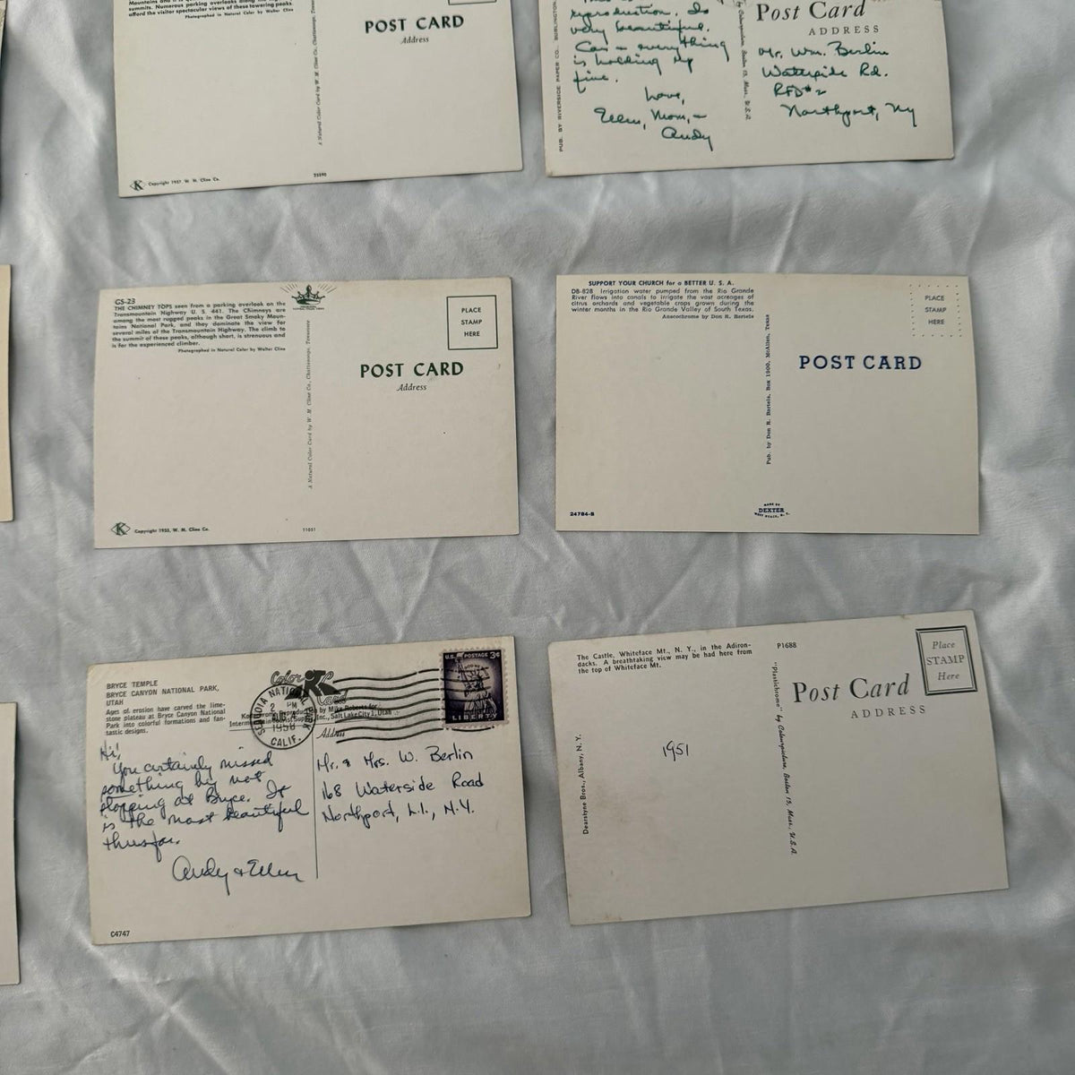 Vintage Scenic Postcards Lot - National Parks, Mountains, Lakes, Covered Bridges