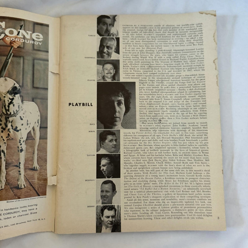 Vintage Playboy Aug 1961 Bunny Cover Karen Thompson Girls of Hawaii