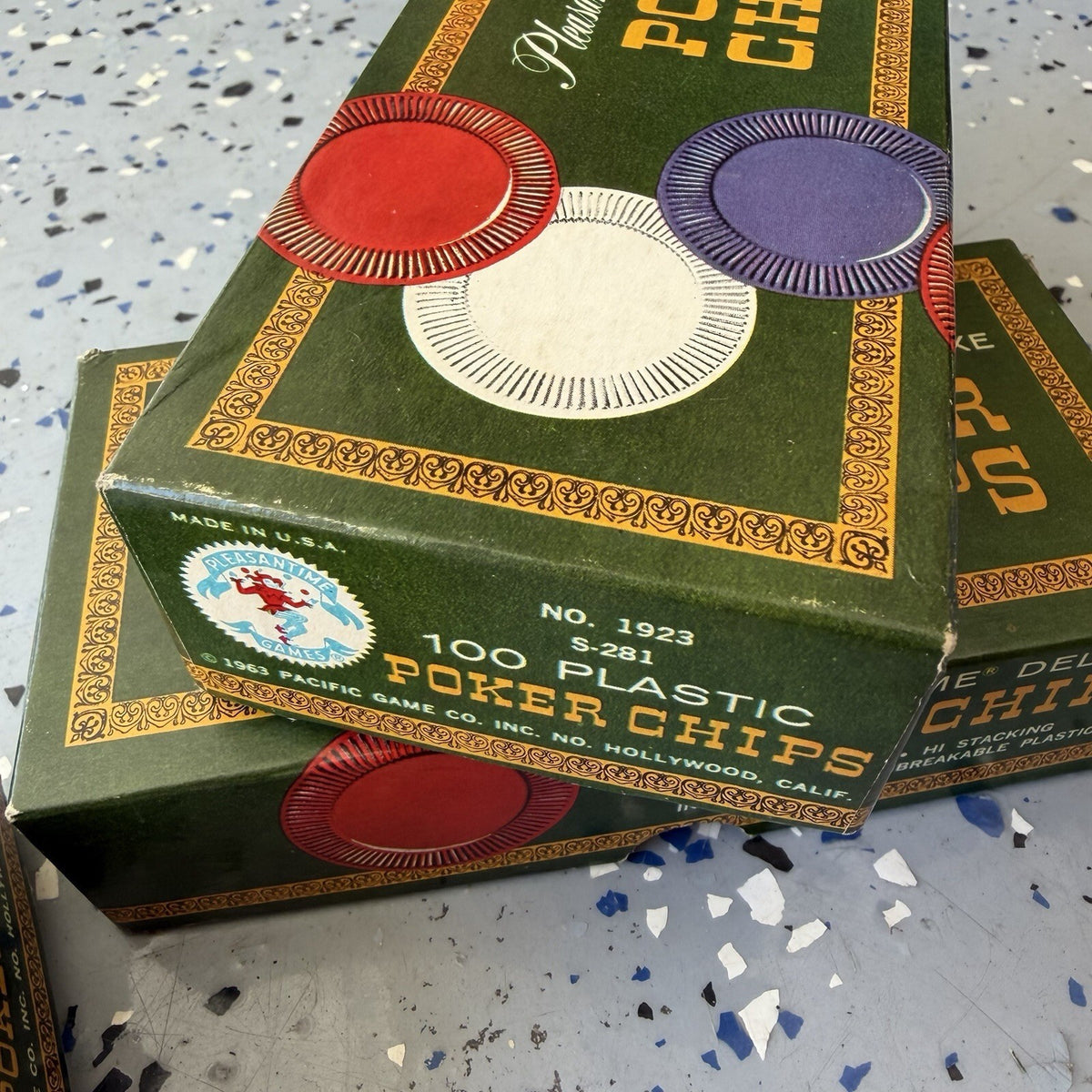 Vintage 1963 Pleasantime Deluxe Poker Chips - 5 Boxes