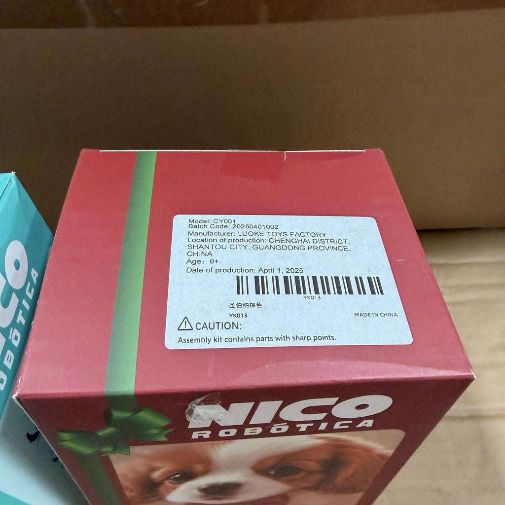 Nico Robótica Interactive Robotic Puppy Plush Toy 2 Colors White & Brown CY001