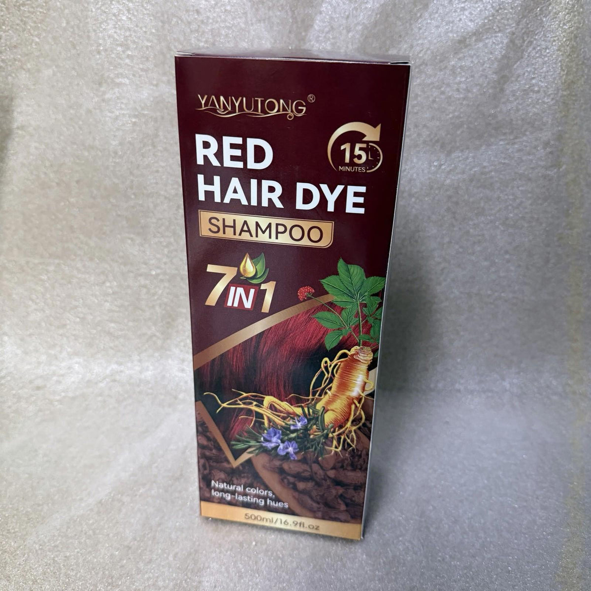 YANYUTONG Red Hair Dye Shampoo 7-in-1 500ml