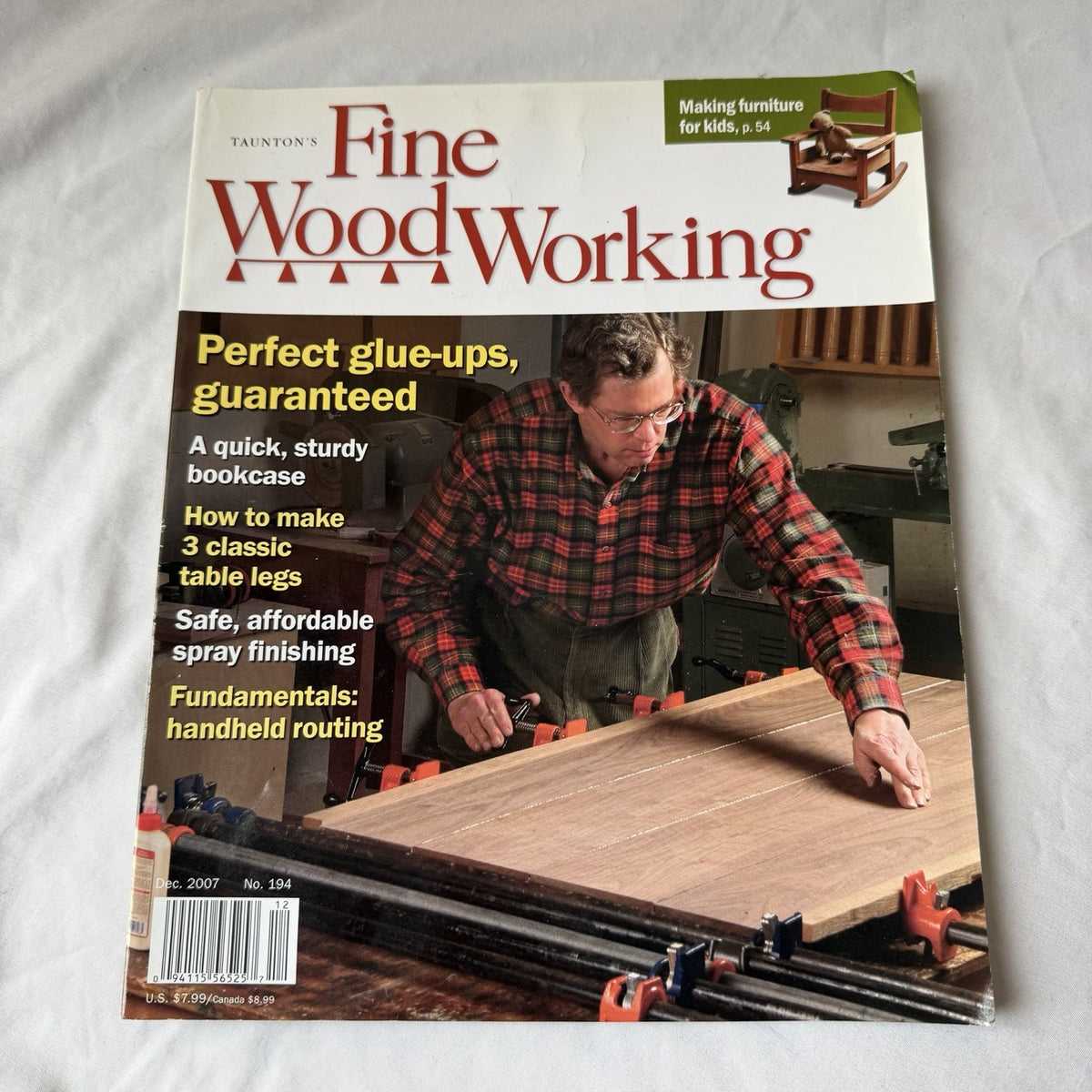 Fine Woodworking Magazine No 194 Dec 2007 Bookcase Clamping Spray Finish Plans