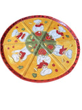 Certified International Pizza Slice Plates Set of 6 Italian Chef One Chipped