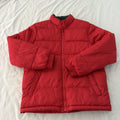 Old Navy Red Puffer Jacket Quilted Zip Front Hood Size M