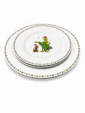 Grinch Christmas Plate Set 4 Pc 10.5” & 8” Dr Seuss Holiday Dinner Plates