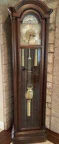 Howard Miller Barwick Grandfather Clock Model 4896-180 Cherry Wood Moon Phase