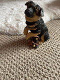Vtg Living STONE - 5.75” Height X 4” Length - German Shepherd with a Broken Pot