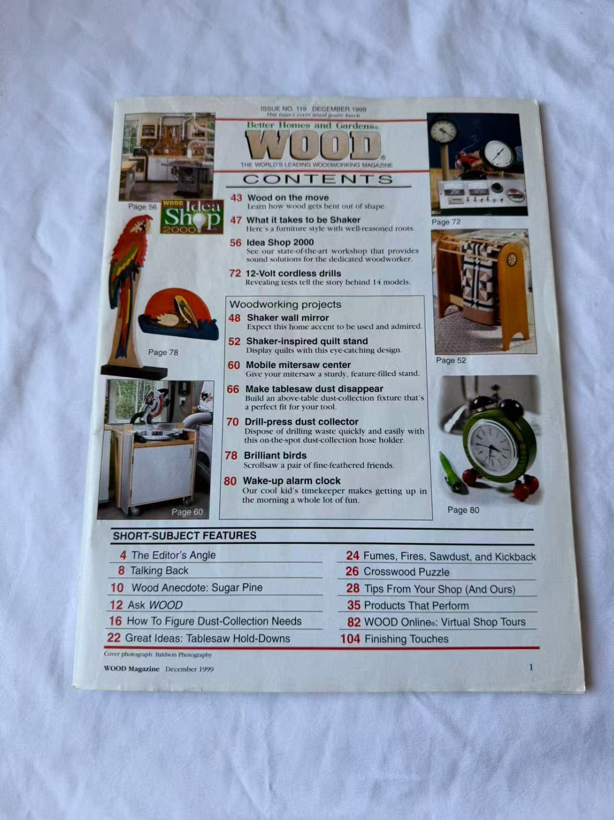 WOOD Magazine December 1999 Better Homes & Gardens Woodworking