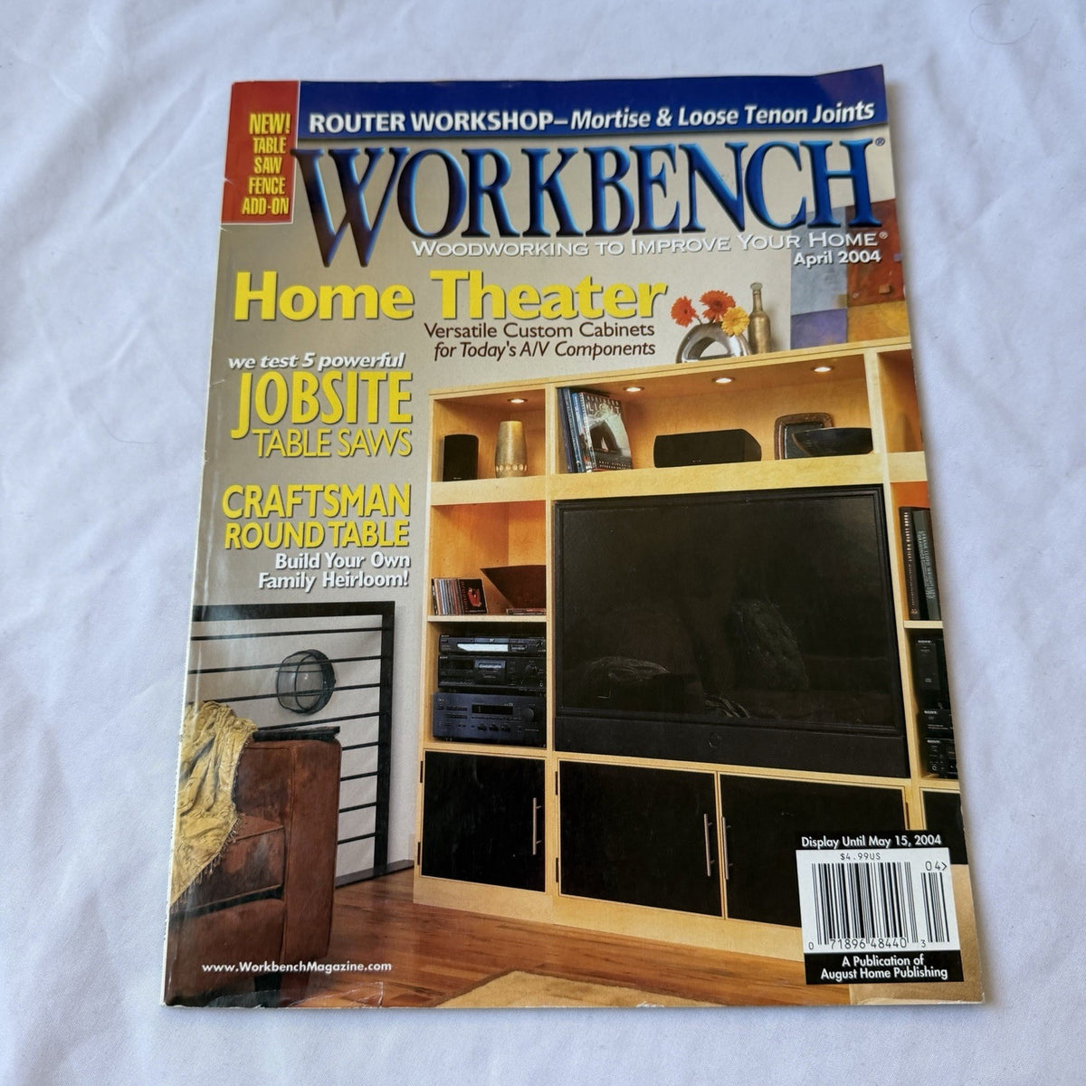 Workbench Magazine April 2004 Home Theater Cabinet Woodworking Plans Issue