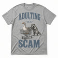 4PCS 10" DTF Transfers Adulting Is A Scam Duck Raccoon Cart