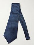 Joseph & Feiss Blue Geometric Silk Tie - 100% Silk Handmade Zigzag Pattern