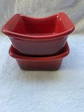 Rachael Ray 3oz Dipping Bowls Set Of 2 Red Stoneware