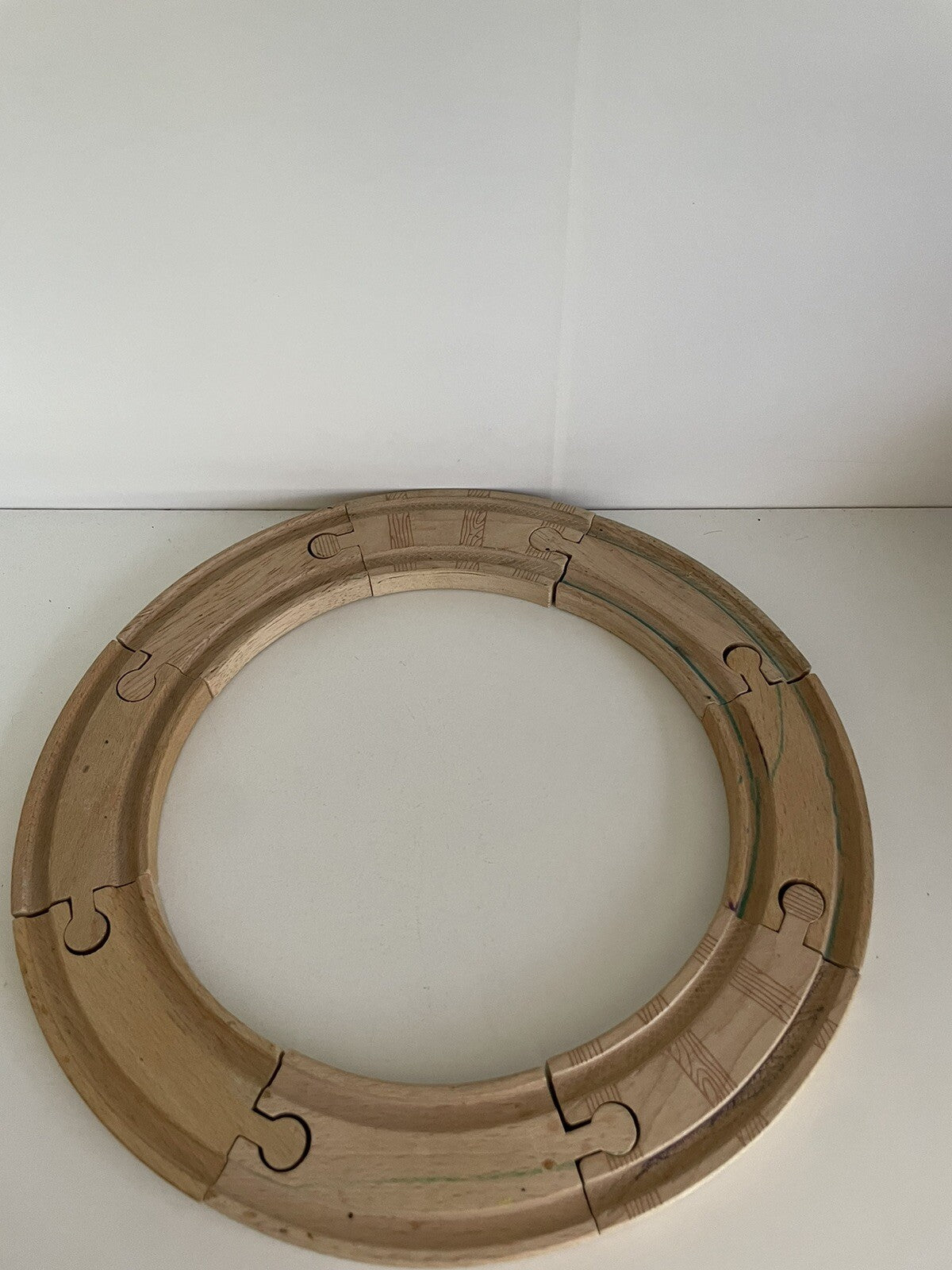 LOT OF 8 Tracks 4" Curved Thomas The Train Wooden Railway Double Sided
