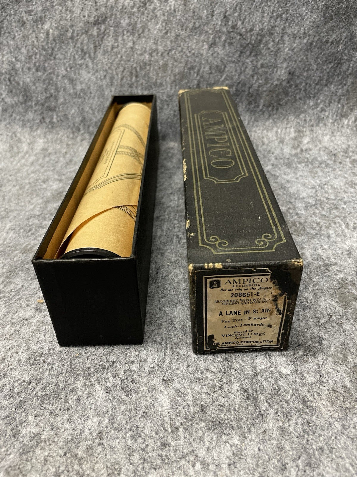 Vintage Ampico Piano Roll “A Lane in Spain” 1926 Vincent Lopez Fox Trot 208651-E