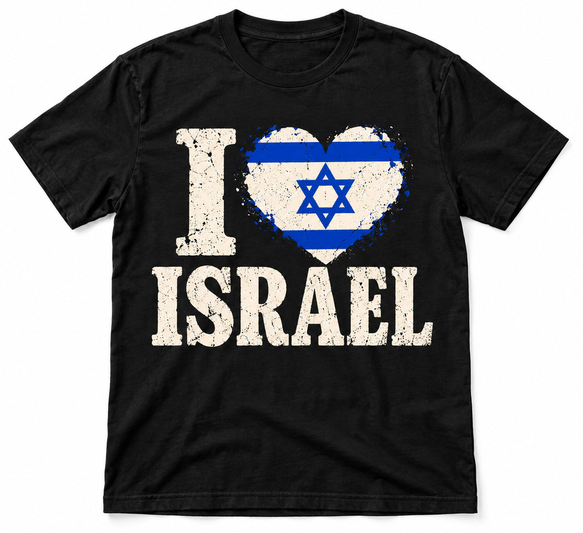 I Love Israel Shirt Distressed Flag Heart Support Tee