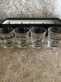 Set of 4 Jack Daniel’s Old No.7 & Whiskey Clear Shot Glasses