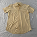 J. Ferrar Yellow Striped Short Sleeve Button Up Shirt 14-14 1/2 Pocket