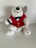 Vtg 1997 Coca Cola Polar Bear Plush Stuffed Animal Red T-Shirt & Coke Bottle 5"