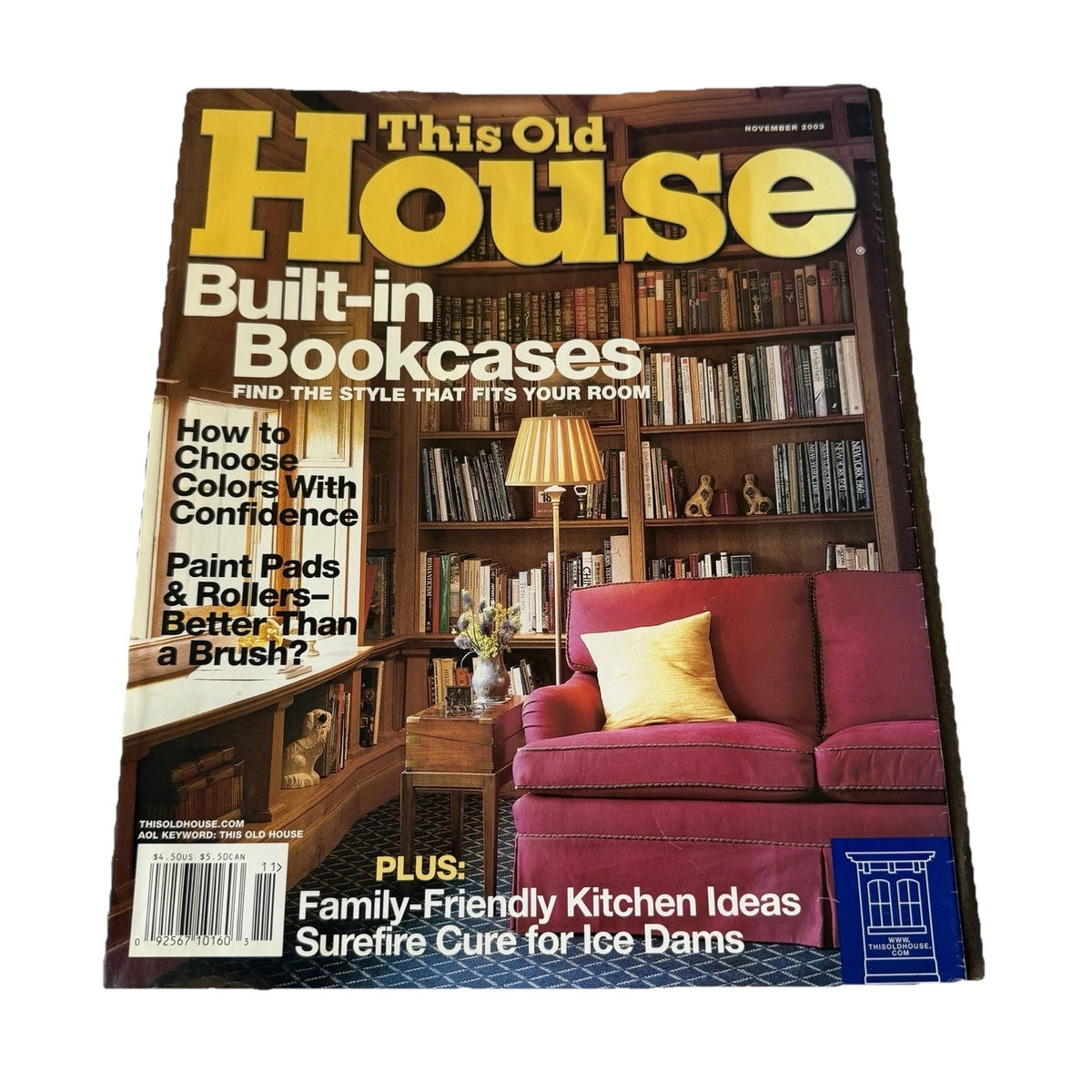 This Old House Magazine - November 2003: Built-in Bookcases